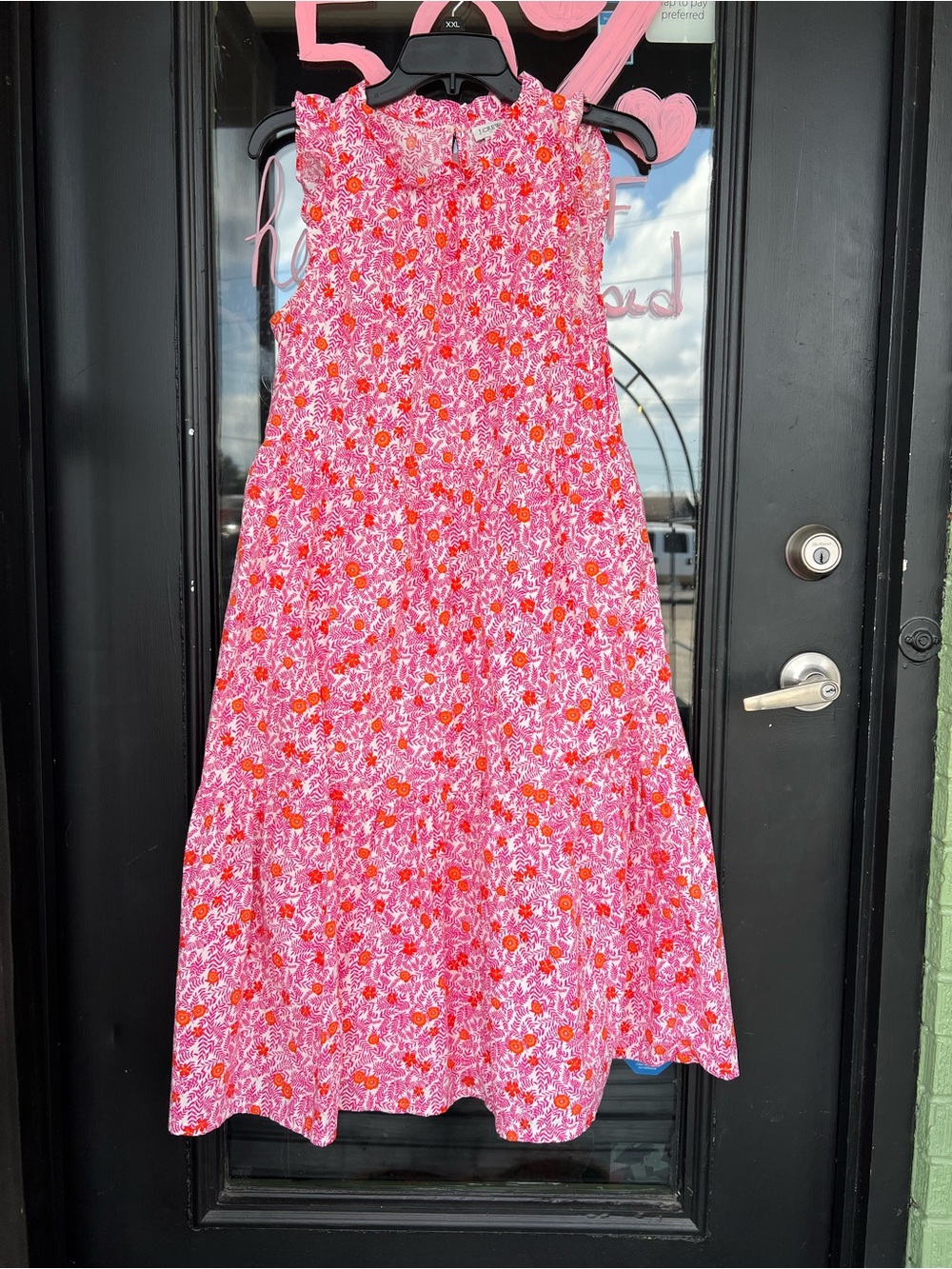 J. Crew Pink Floral Tiered Maxi Dress Size 4